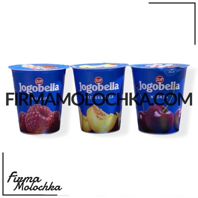Йогурт йогобелла МАЛИНА/ПЕРСИК/ВИШНЯ 150грам ТМ Zott (20шт/ящ)