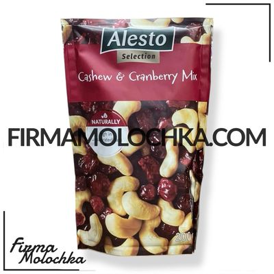 Кеш'ю з ЖУРАВЛИНОЮ 200грам ТМ Алесто (27шт/ящ)