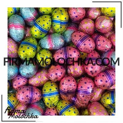 Шоколадні пасхальні яйця КРАПОЧКА / ПОЛОСОЧКА (вагові) (2,5кг/ящ)