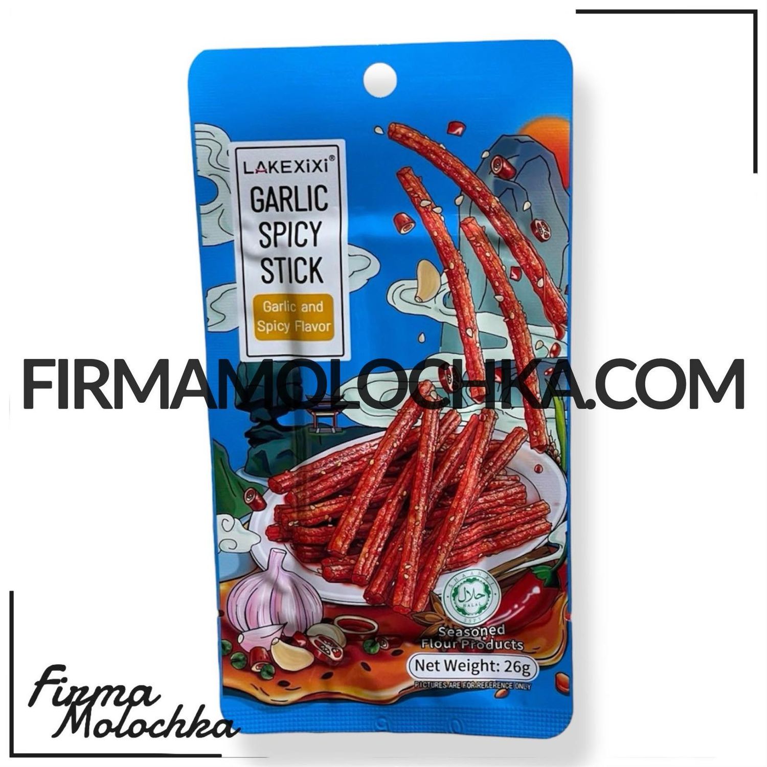 ЛА ТЯО стіки ЧАСНИКОВО-ГОСТРІ (СИНІ) 26грам (30шт/ящ)