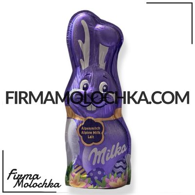 ВЕЛИКИЙ шоколадний заєць з МОЛОЧНОГО ШОКОЛАДУ 90грам ТМ Мілка (14шт/ящ)