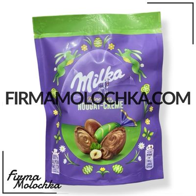 Шоколадні яєчка з кремом та НУГОЮ (NOUGAT-CREME) 90грам ТМ Мілка (26шт/ящ)