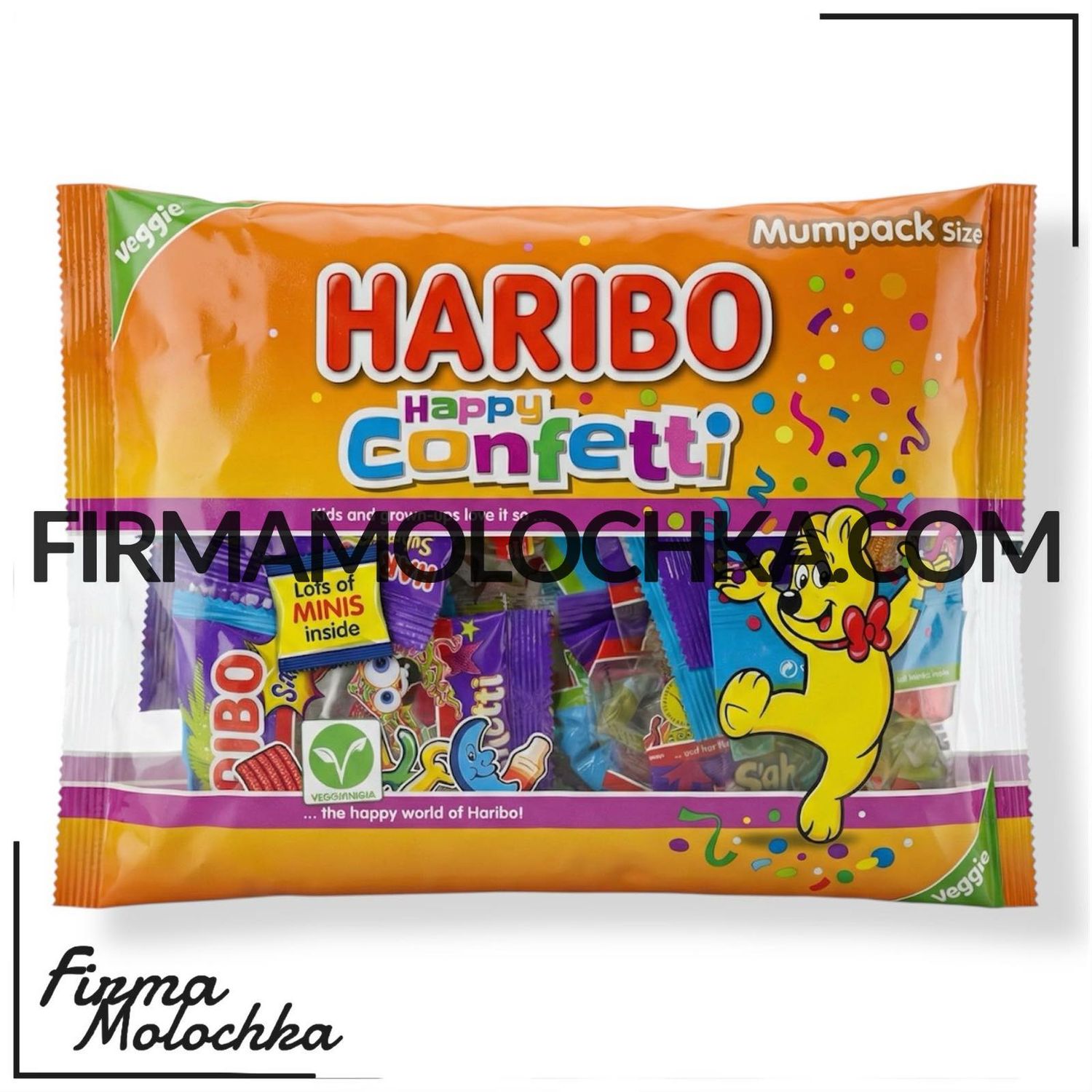 Желейки ХЕППІ КОНФЕТІ (пакет) 350грам ТМ Харібо (14шт/ящ)