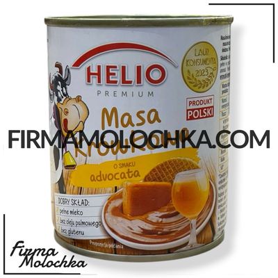 Згущене молоко МАСА КРОВКОВА зі смаком лікеру АДВОКАТ 400грам ТМ Хеліо (6шт/ящ)