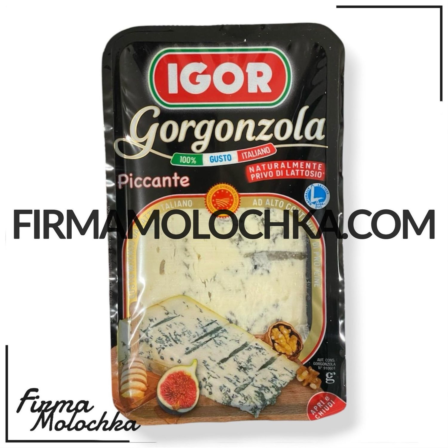 ФАСОВАНИЙ сир горгонзола ПІКАНТЕ 150грам ТМ IGOR (8шт/ящ)