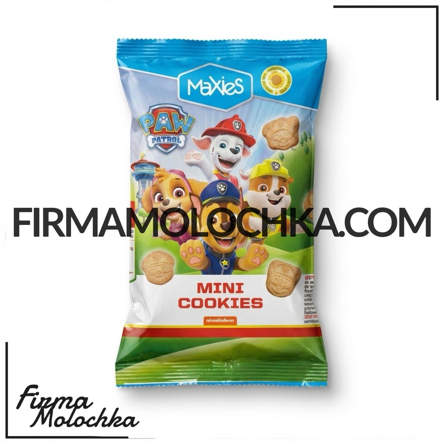 Печиво дитяче міні кукіс БІЛЕ ЩЕНЯЧИЙ ПАТРУЛЬ ТМ Maxies (12шт/ящ)