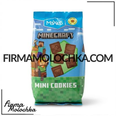 Печиво дитяче міні кукіс ШОКОЛАДНЕ МАЙНКРАФТ ТМ Maxies (12шт/ящ)