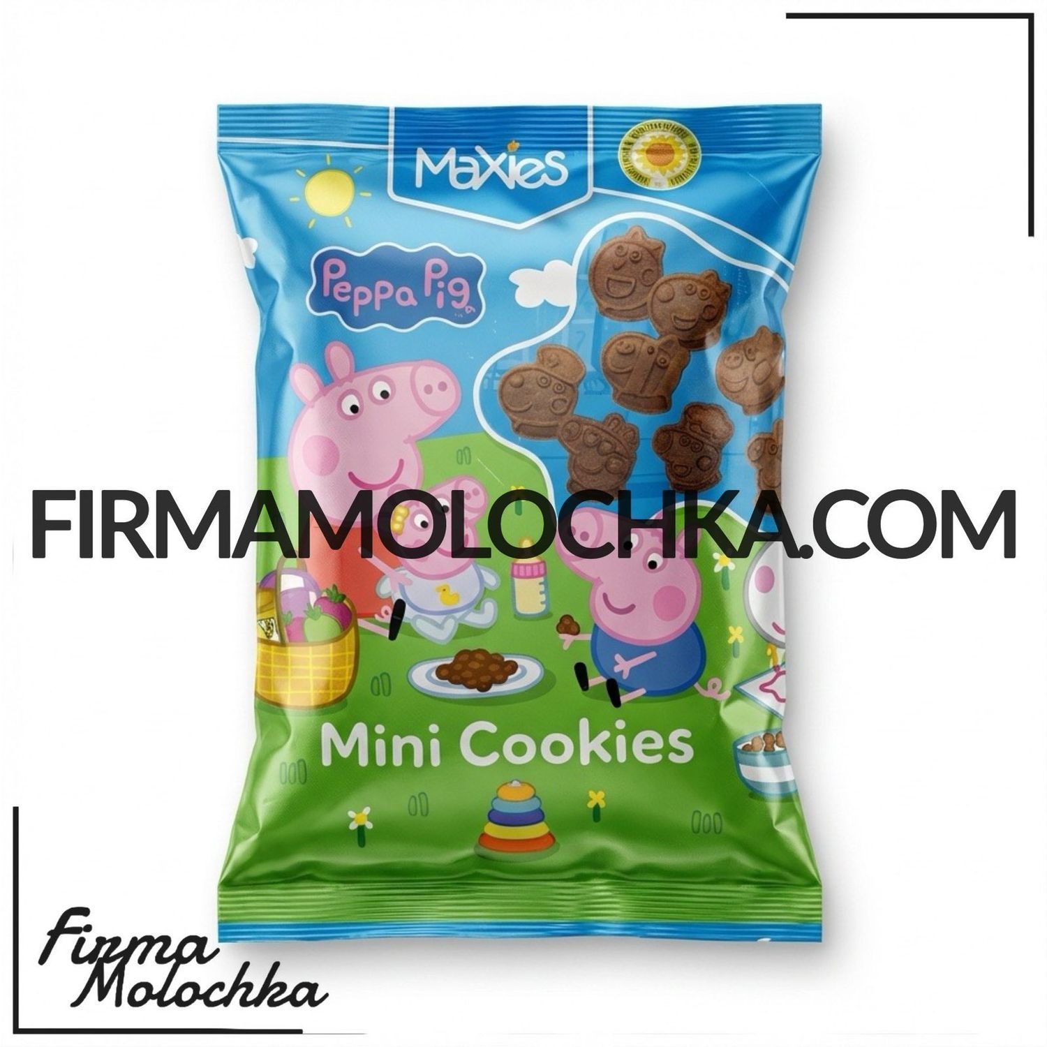 Печиво дитяче міні кукіс ШОКОЛАДНЕ СВИНКА ПЕПА ТМ Maxies (12шт/ящ)