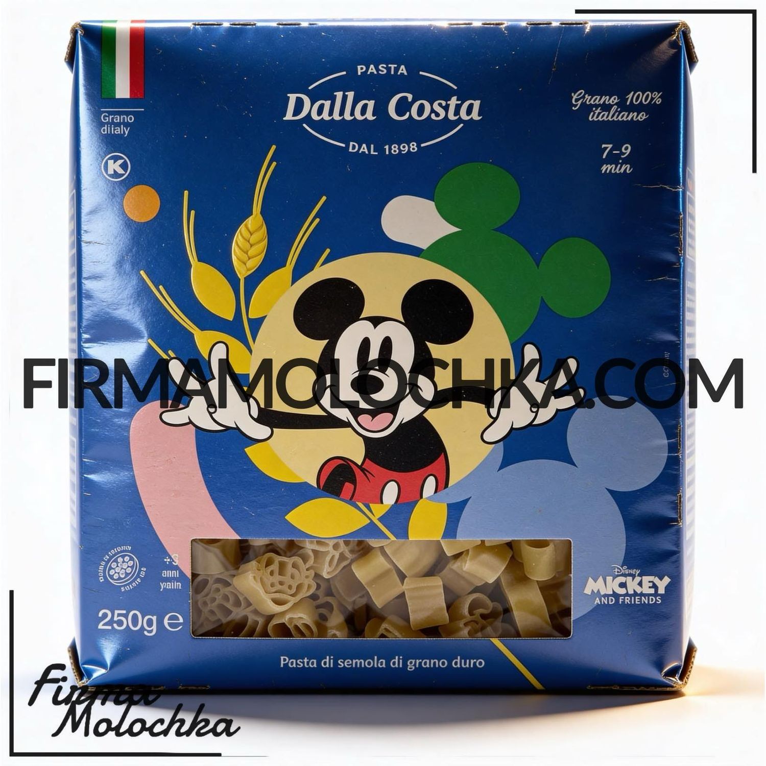 Макарони дитячі ДІСНЕЙ МІККІ МАУС 250грам ТМ ДАЛЛА КОСТА (15шт/ящ)