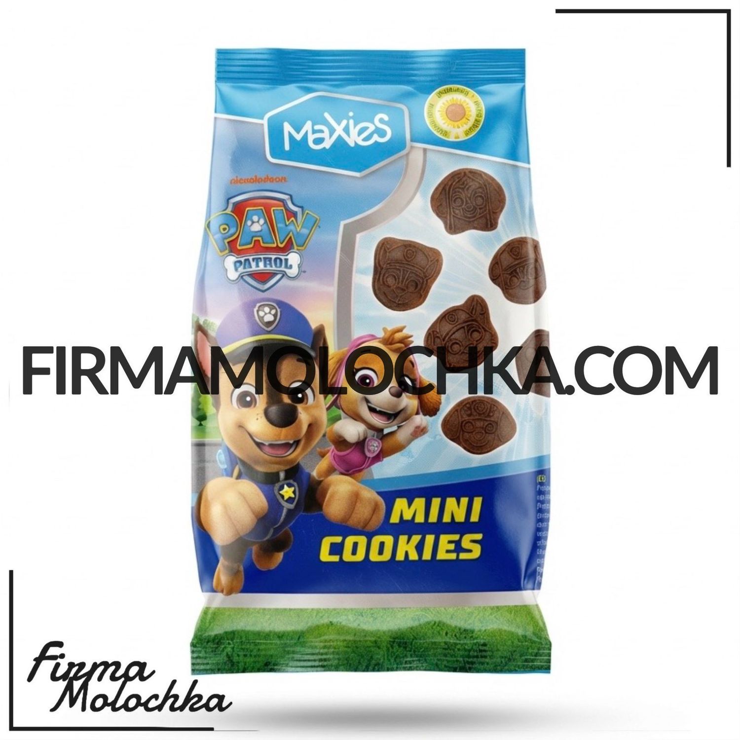 Печиво дитяче міні кукіс ШОКОЛАДНЕ ЩЕНЯЧИЙ ПАТРУЛЬ ТМ Maxies (12шт/ящ)