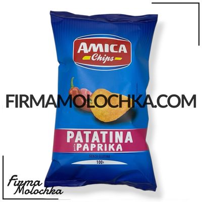 Чіпси зі смаком PATATINA PAPRIKA 100грам ТМ Аміка (20шт/ящ)