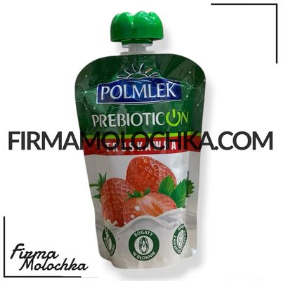 Йогурт з пробіотиками зі смаком ПОЛУНИЦІ 120грам ТМ Полмлек (8шт/ящ)