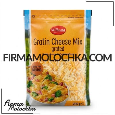 Сир ТЕРТИЙ МІКС 200грам ТМ Мільбона (30шт/ящ)