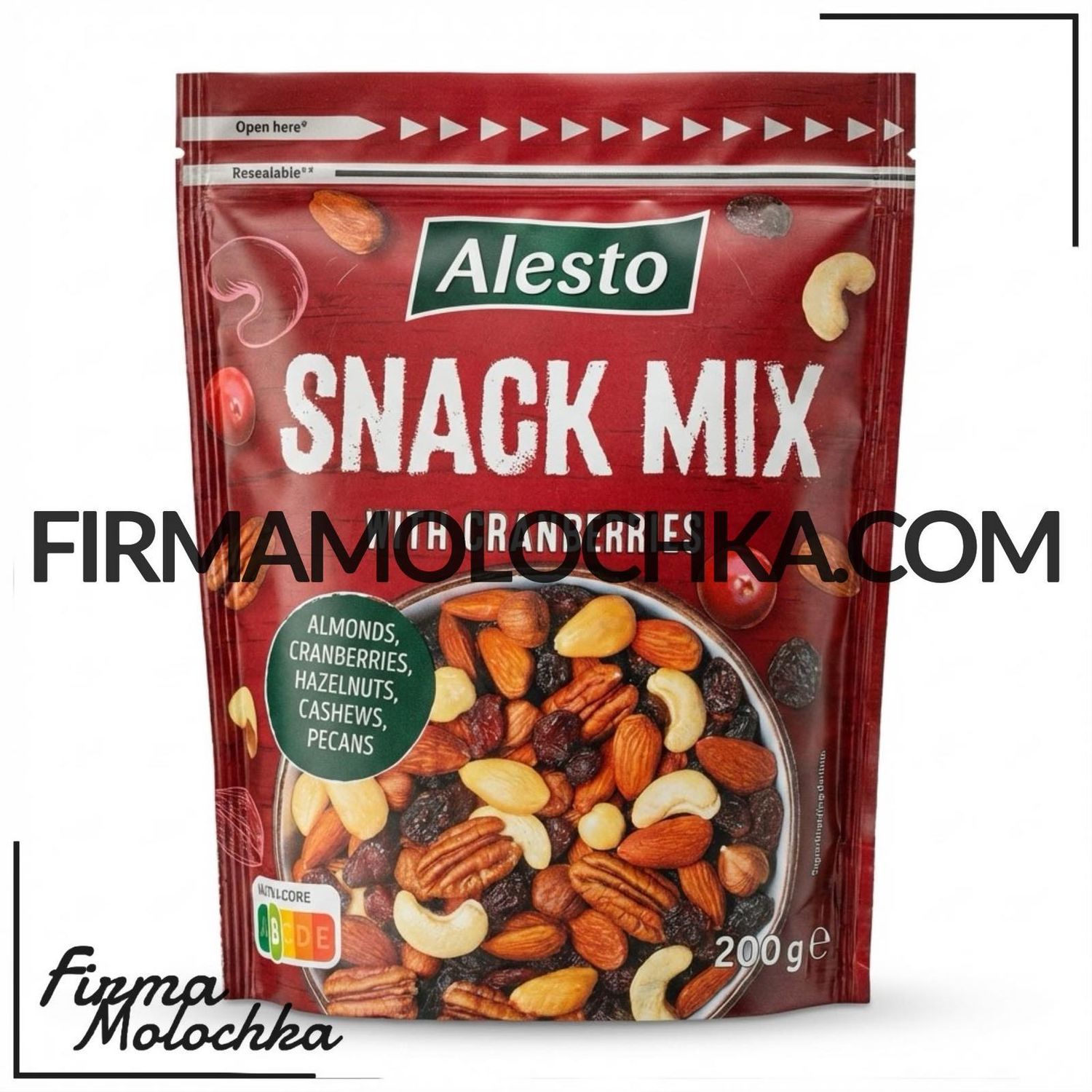 Суміш снек мікс WITH CRANBERRIES 200грам ТМ Алесто (36шт/ящ)