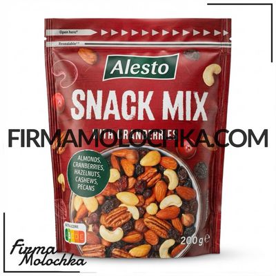 Суміш снек мікс WITH CRANBERRIES 200грам ТМ Алесто (36шт/ящ)
