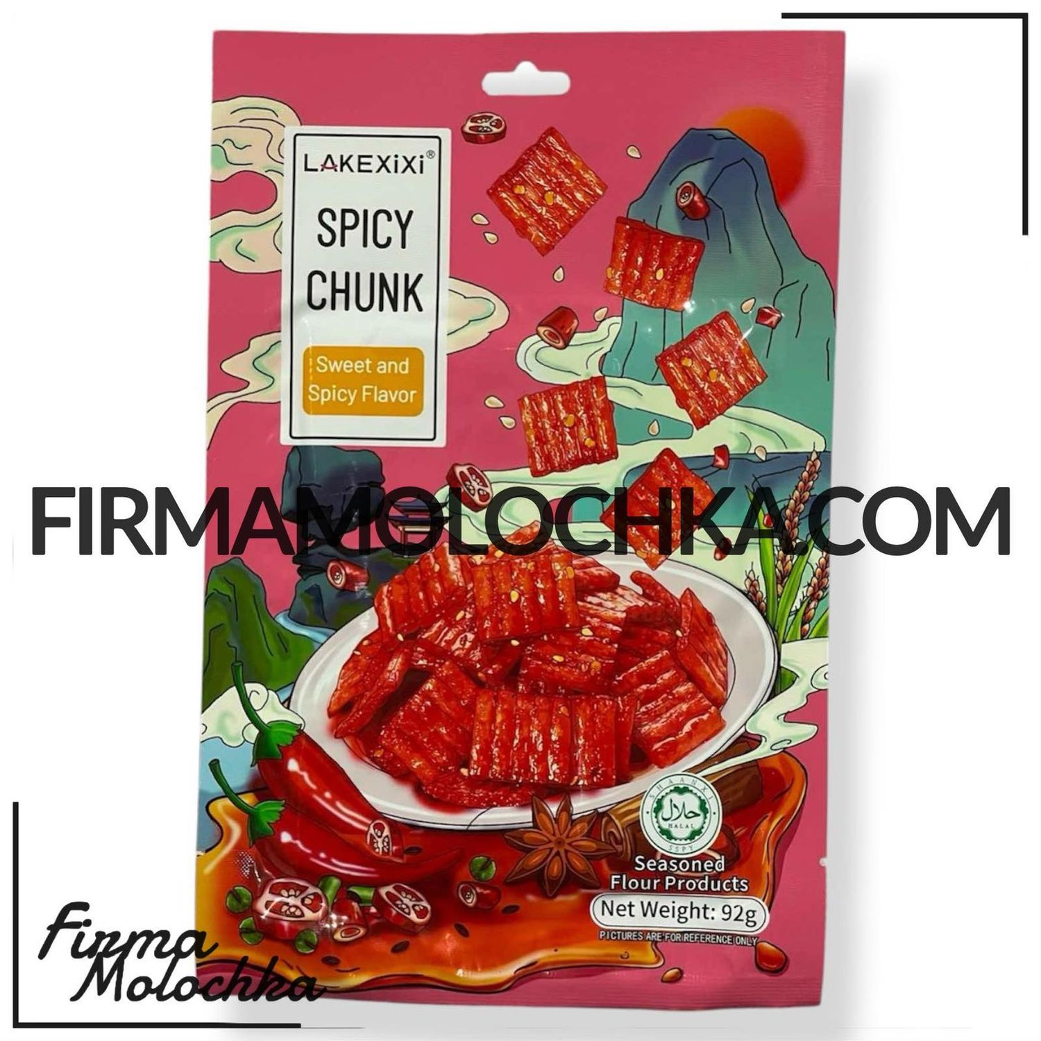 Великі снеки ЛА ТЯО SPICY CHUNK 92грами (25шт/ящ)