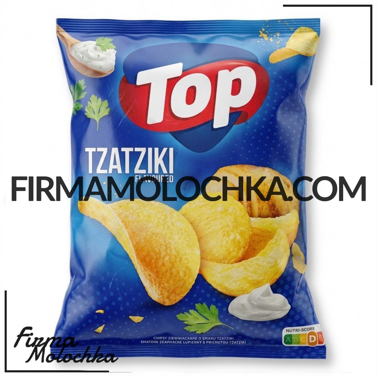 Чіпси зі смаком СОУСУ TZATZIKI 150грам ТМ ТОП (20шт/ящ)