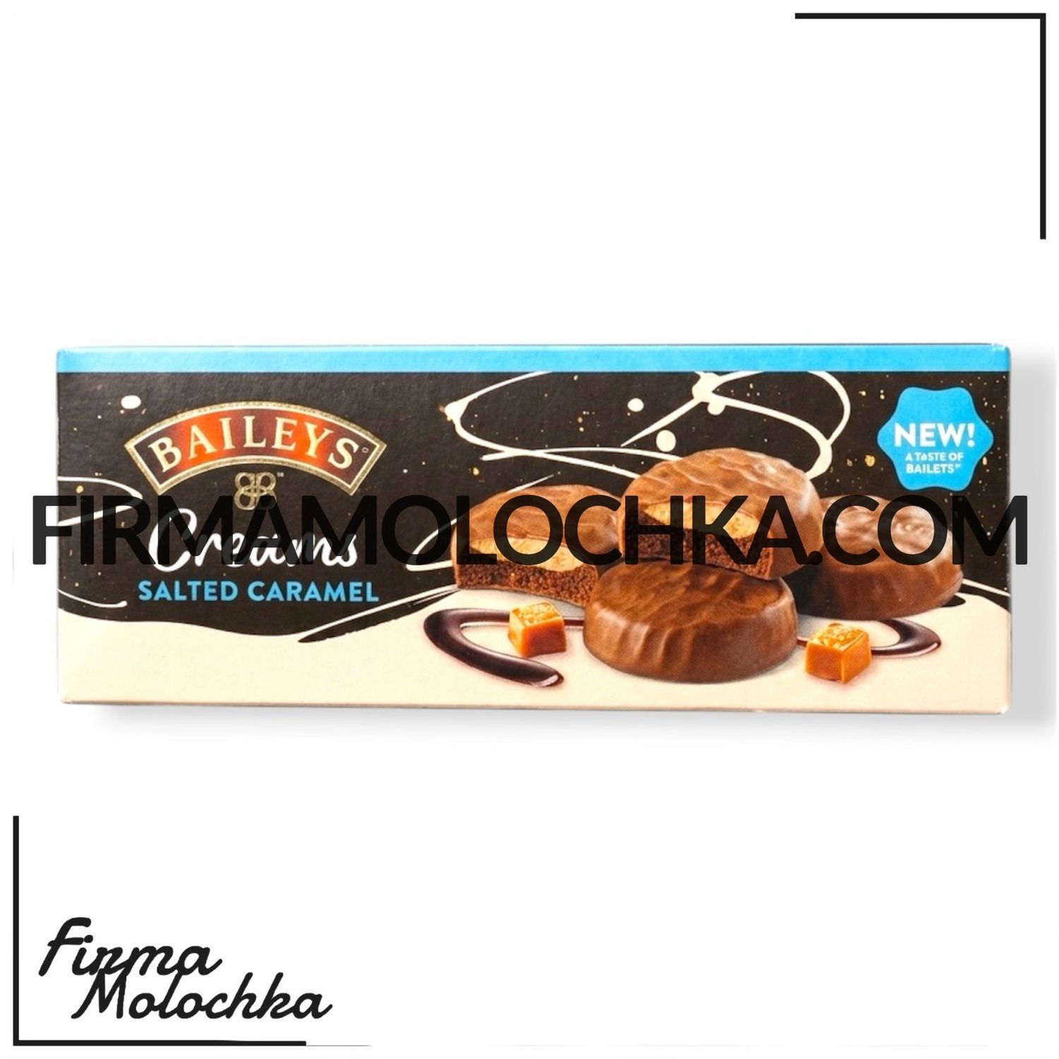 Печиво БЕЙЛІС з солоною карамеллю в молочному шоколаді 128грам (14шт/ящ)