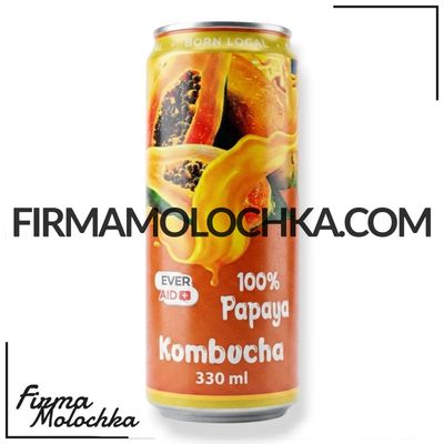 Ж/Б Комбуча зі смаком ПАПАЇ (100% papaya) (ж/б) 330мл ТМ Ever Aid (12шт/ящ)
