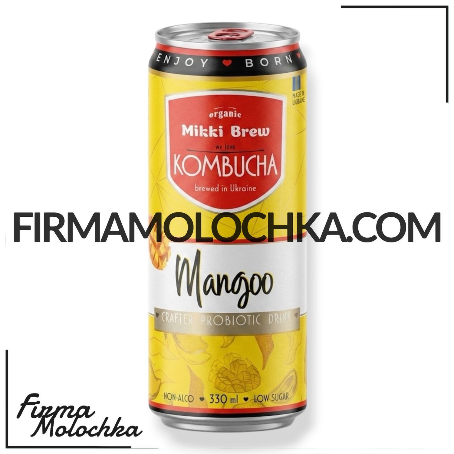 Ж/Б Комбуча зі смаком МАНГО (mangoo) (ж/б) 350мл ТМ Mikki Brew (12шт/ящ)