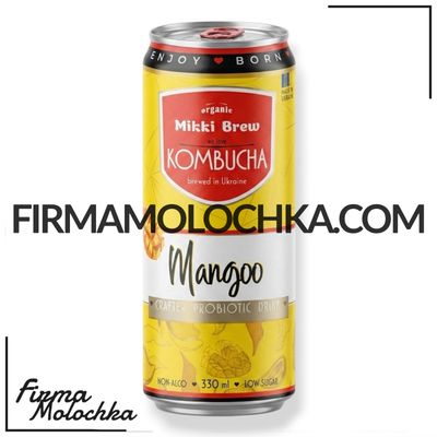 Ж/Б Комбуча зі смаком МАНГО (mangoo) (ж/б) 350мл ТМ Mikki Brew (12шт/ящ)