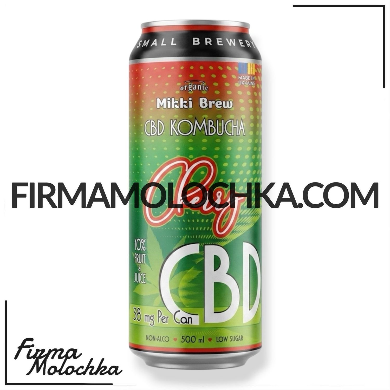 Ж/Б Комбуча CBD зі смаком ВИШНІ (ж/б) 500мл ТМ Mikki Brew (12шт/ящ)