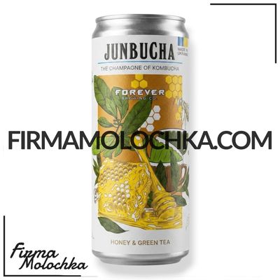 Ж/Б напій ДЖУНБУЧА зі смаком МЕДУ та ЗЕЛЕНОГО ЧАЮ (ж/б) 330мл ТМ Forever Brewing Co (12шт/ящ)