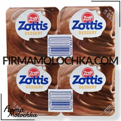 Десерт зотіс ШОКОЛАДНИЙ 4*115грам ТМ Zott (24шт/ящ)