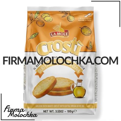 Грінки КРОСТІ з ОЛИВКОВОЮ ОЛІЄЮ 100грам ТМ La Mole (10шт/ящ)