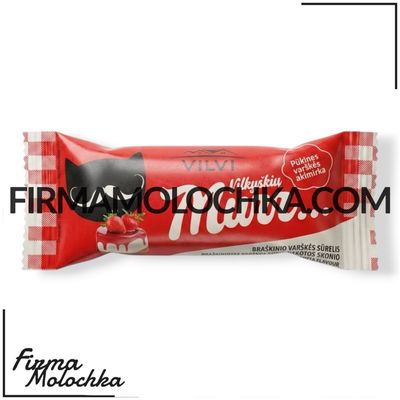 Глазурований сирок MURR зі смаком ПОЛУНИЧНОЇ ПАНАКОТИ 40грам ТМ ВІЛВІ (20шт/ящ)