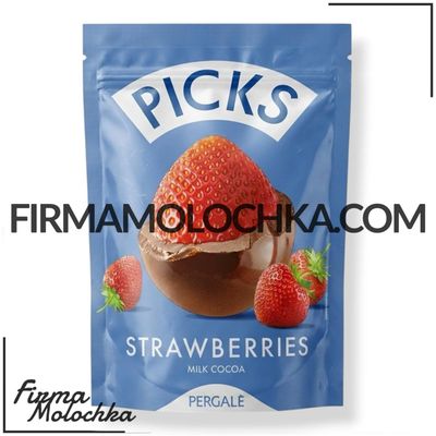 Сублімована ПОЛУНИЦЯ в шоколаді 80грам ТМ PICKS (11шт/ящ)