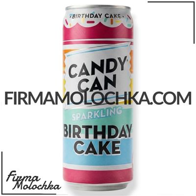 Напій газований BIRTHDAY CAKE зі смаком полуниці та ванілі 330мл ТМ CANDY CAN (12шт/ящ)