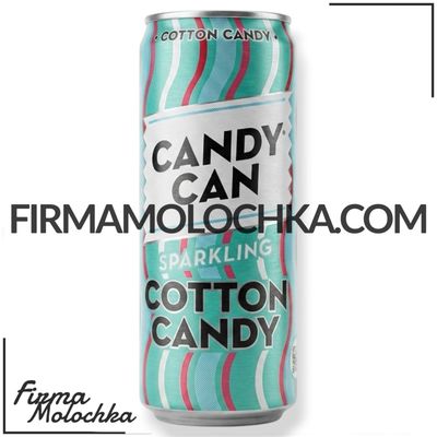 Напій газований COTTON CANDY зі смаком солодкої вати 330мл ТМ CANDY CAN (12шт/ящ)