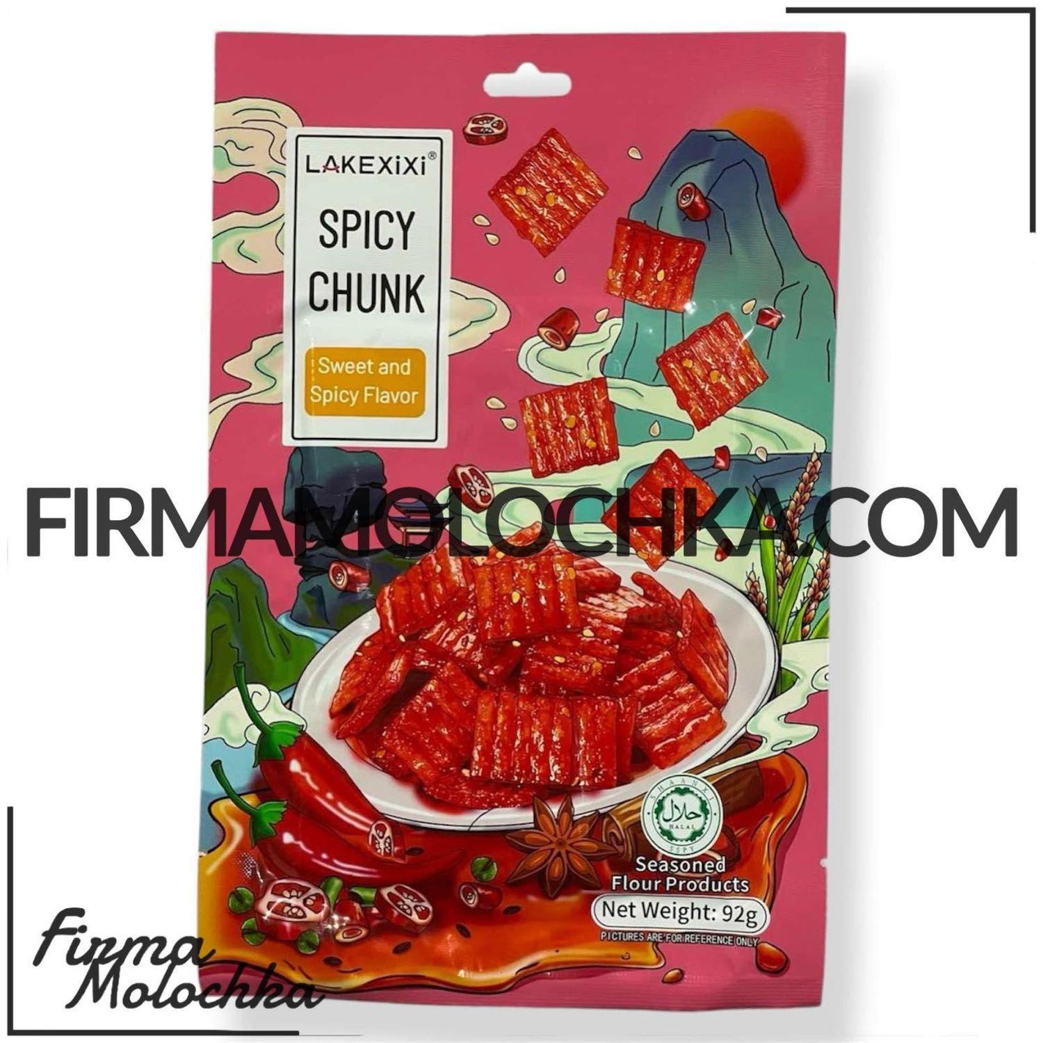 Великі снеки ЛА ТЯО SPICY CHUNK 92грами (25шт/ящ)