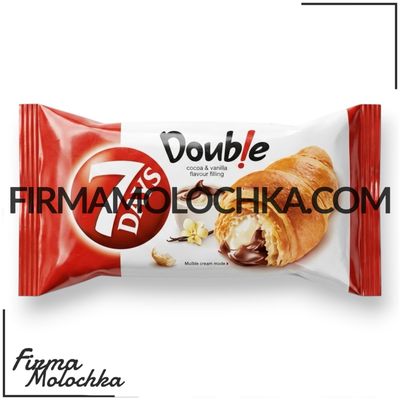 Круасан 7Days ДАБЛ зі смаком КАКАО ТА ВАНІЛІ 80грам (20шт/ящ)