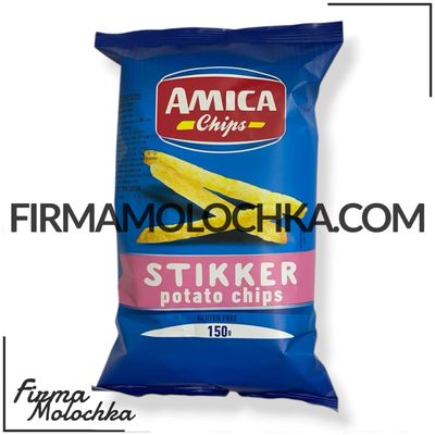 Чіпси зі смаком STIKKER POTATO CHIPS 150грам ТМ Аміка (15шт/ящ)