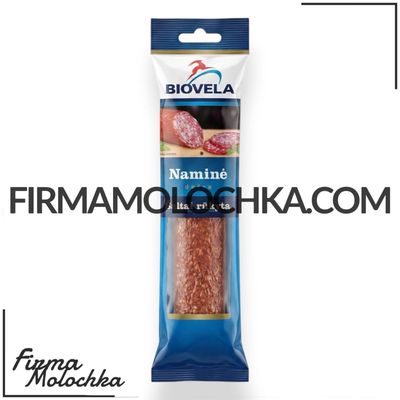 Ковбаса сирокопчена ДОМАШНЯ 230грам ТМ Biovela