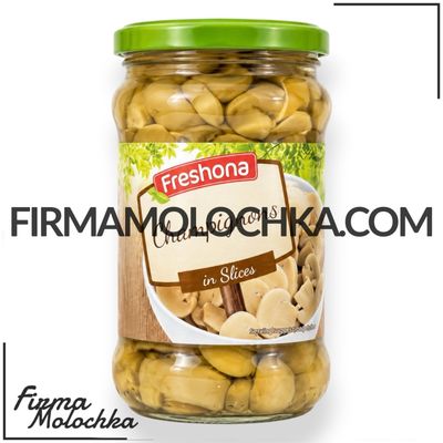 Різані ШАМПІНЬЙОНИ (мариновані) 314мл ТМ Freshona (12шт/ящ)