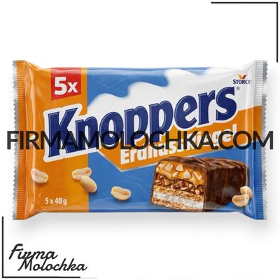Батончики КНОПЕРС з АРАХІСОМ (5*40грам) 200грам (16шт/ящ)