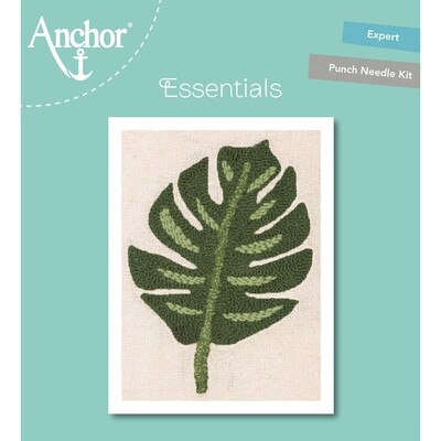 Anchor Punch Needle Kit - Monstera Leaf (20 cm)