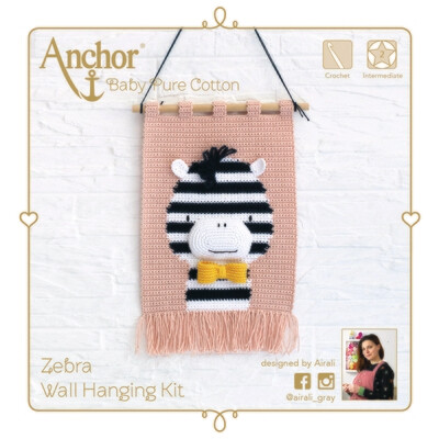 Anchor Crochet Kit - Zebra Wall hanging kit