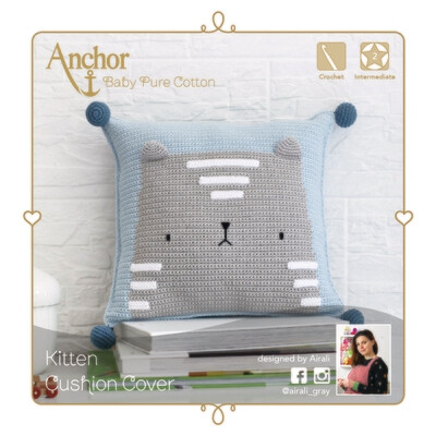 Anchor Crochet Kit - Kitten cushion kit