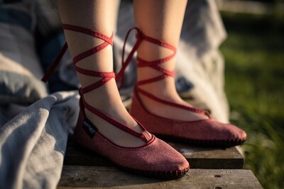 BOTTIES® ballerina tessuto con nastro ricamato