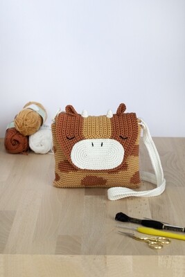 Kit Cow bag crochet- Anchor Crochet Kit