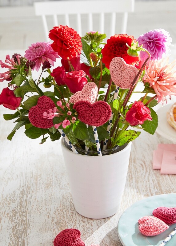 Crocheted hearts