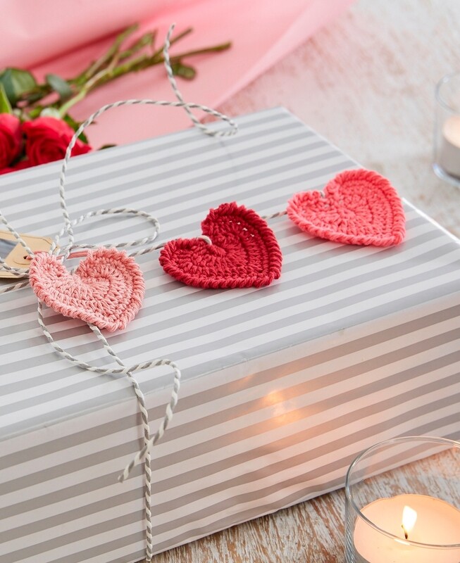 Crocheted hearts
