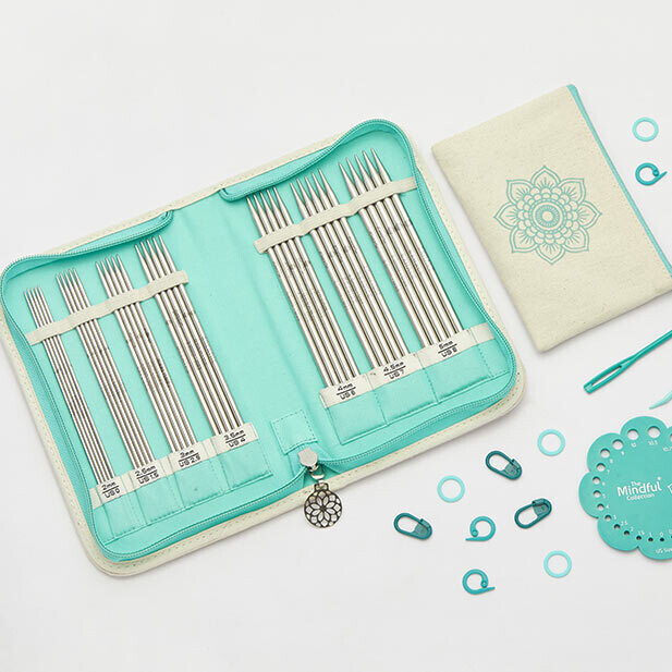 Set ferri doppia punta Knitpro Mindful Grateful 15cm (7paia)