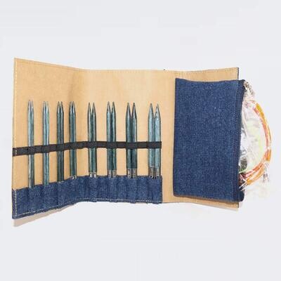 Set ferri intercambiabili Knitpro Indigo Wood (8 paia)
