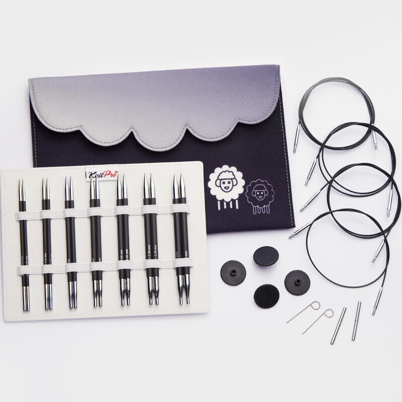 Set Ferri circolari intercambiabili KARBONZ Knitpro - Deluxe