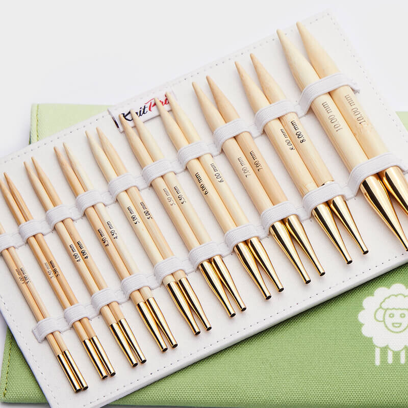 Set Ferri circolari intercambiabili BAMBOO Knitpro - Deluxe
